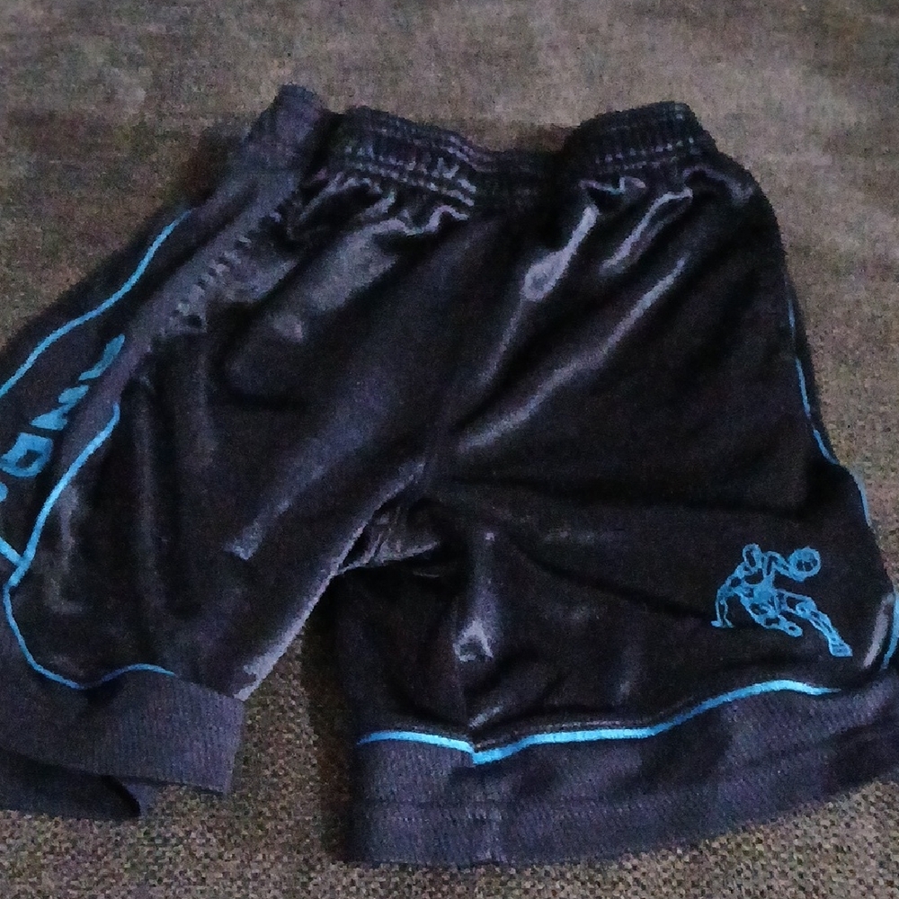 And1 Kids Black and Blue Athletic Shorts